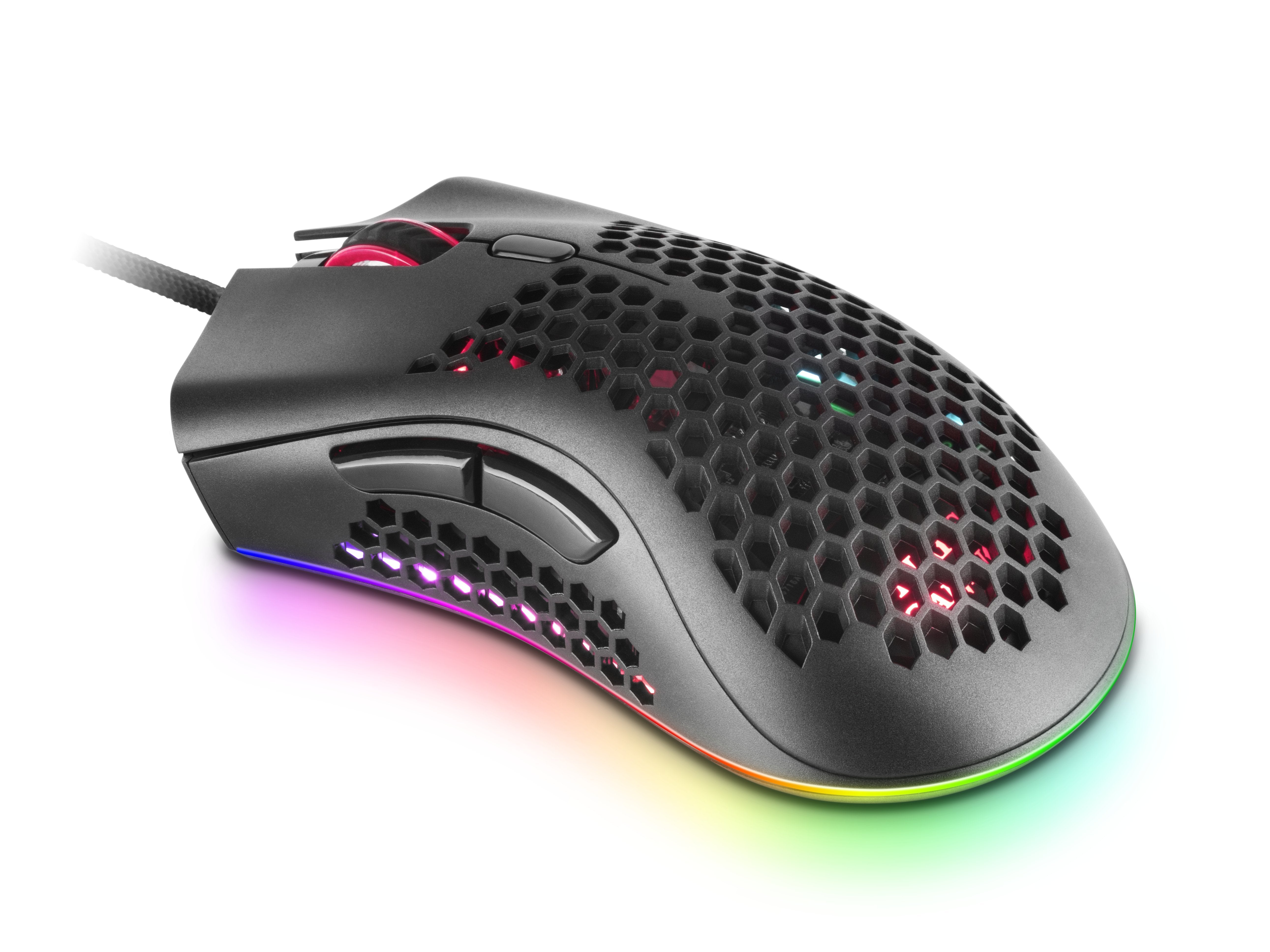 Raton Optico Mmex Rgb Black Mars Gaming 32000dpi/Rgb Chroma/7 Botones/Software