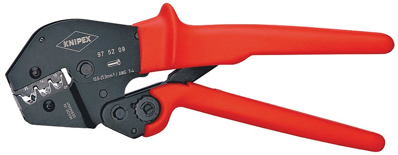 EAN 4003773025498 - Knipex 97 52 09 crimpadora Herramienta para prensar Negro, Rojo imagen 1
