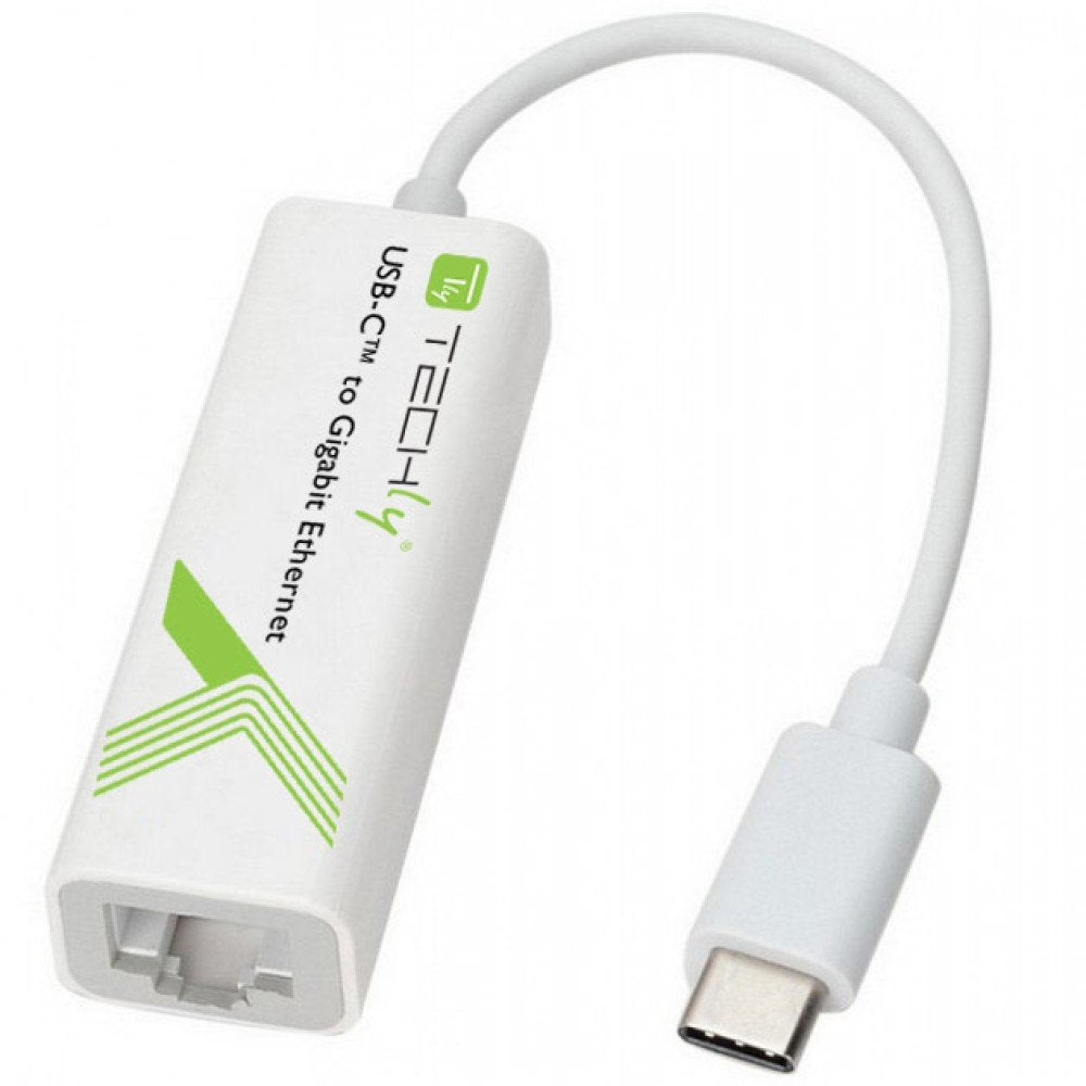 Convertidor Techly Usb3.1 Typec Macho Rj45 Gigabit