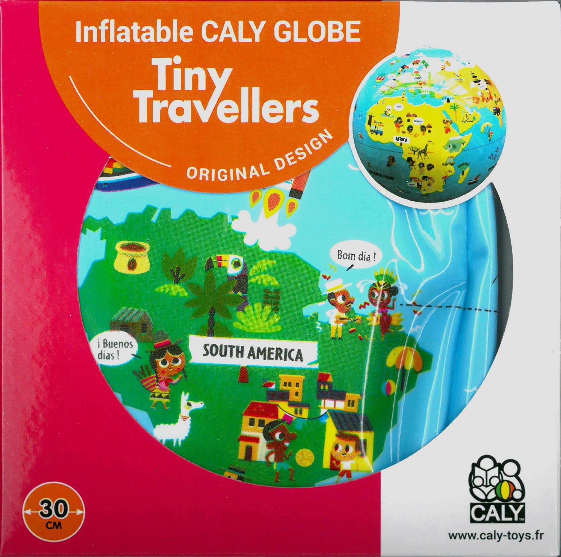 Pilka Caly Globus 30 Cm - Mali Podróznicy