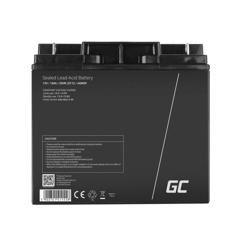 EAN 5902701411558 - Green Cell AGM09 batería recargable industrial Sealed Lead Acid (VRLA) 18000 mAh 12 V imagen 3