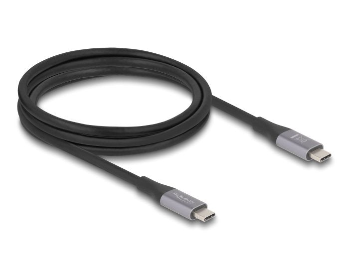 Delock Usb 40 Gbps Cable Usb Tipo-C Macho A Macho Pd 3.1 2 M Gris Metall