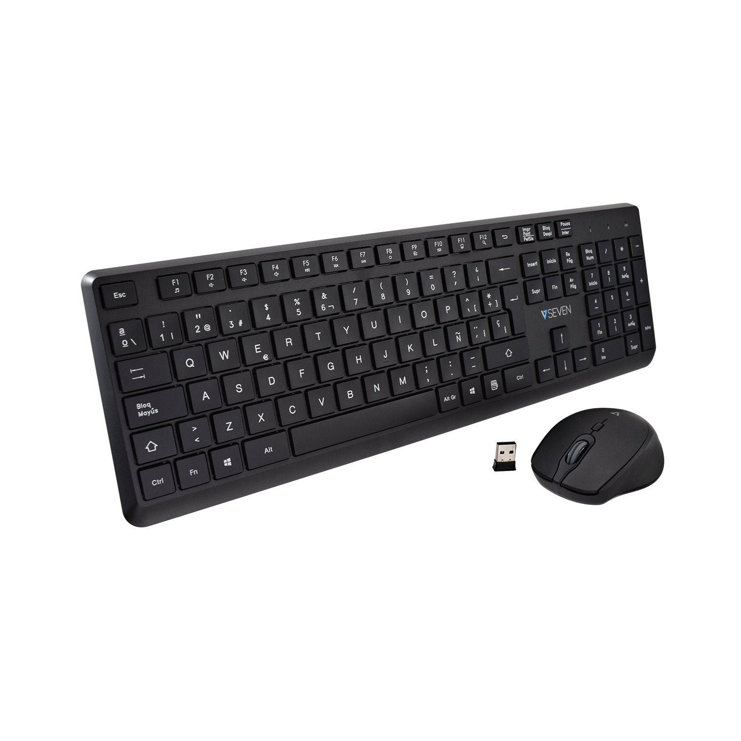 Teclado Español Inalámbrico Pro Mouse Es Wrls Qwerty Es Lasered Keycap