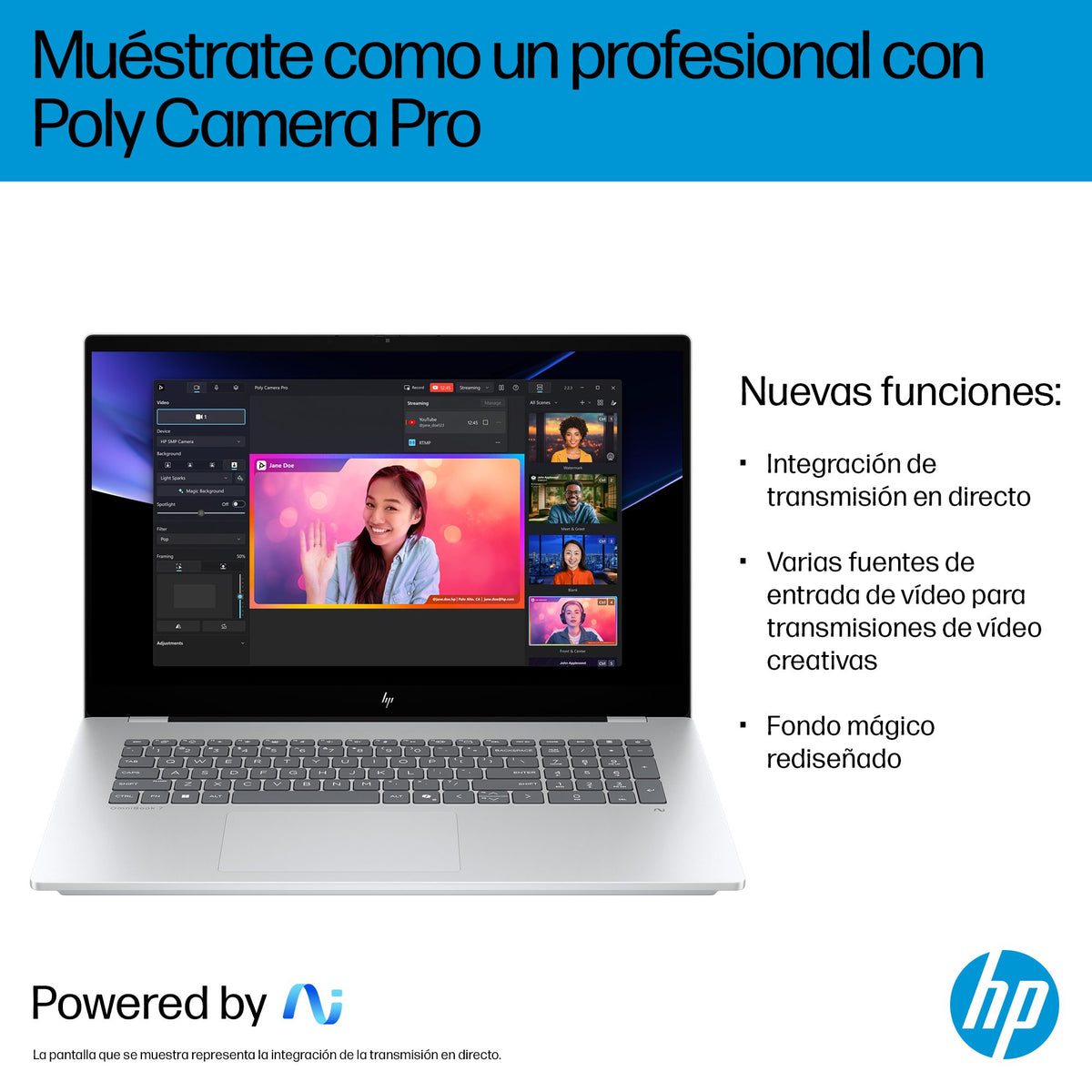 EAN 821844741849 - HP OmniBook 7 Laptop Next Gen AI 17-dc0001nsx Copilot+ PC Intel Core Ultra 5 226V Portátil 43,9 cm (17.3") imagen 8