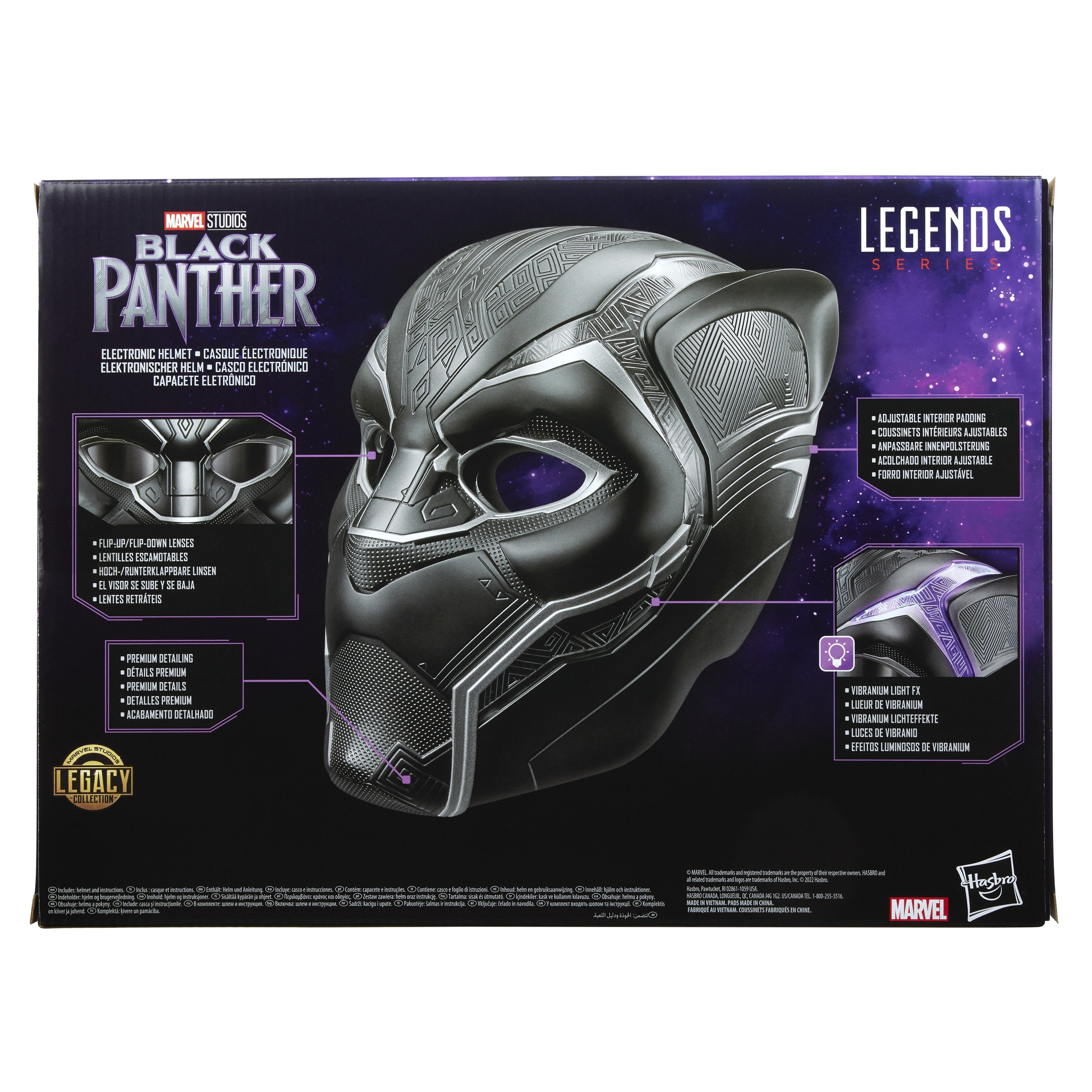Replica1:1 Hasbro Black Panther Mascara Black Panther