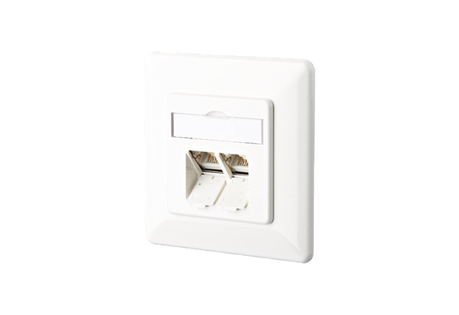 Metz Connect E-Dat C6a 2 Port Up Blanco Puro