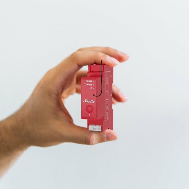 Shelly Qubino Wave Pro 1pm, Relé Rojo