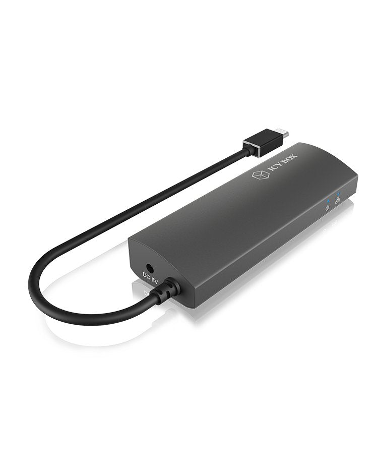 Icy Box Usb3.0 Hub 3 Puertos Icy Box Ib-Hub1406-C, Usb3.0 + Gigab.