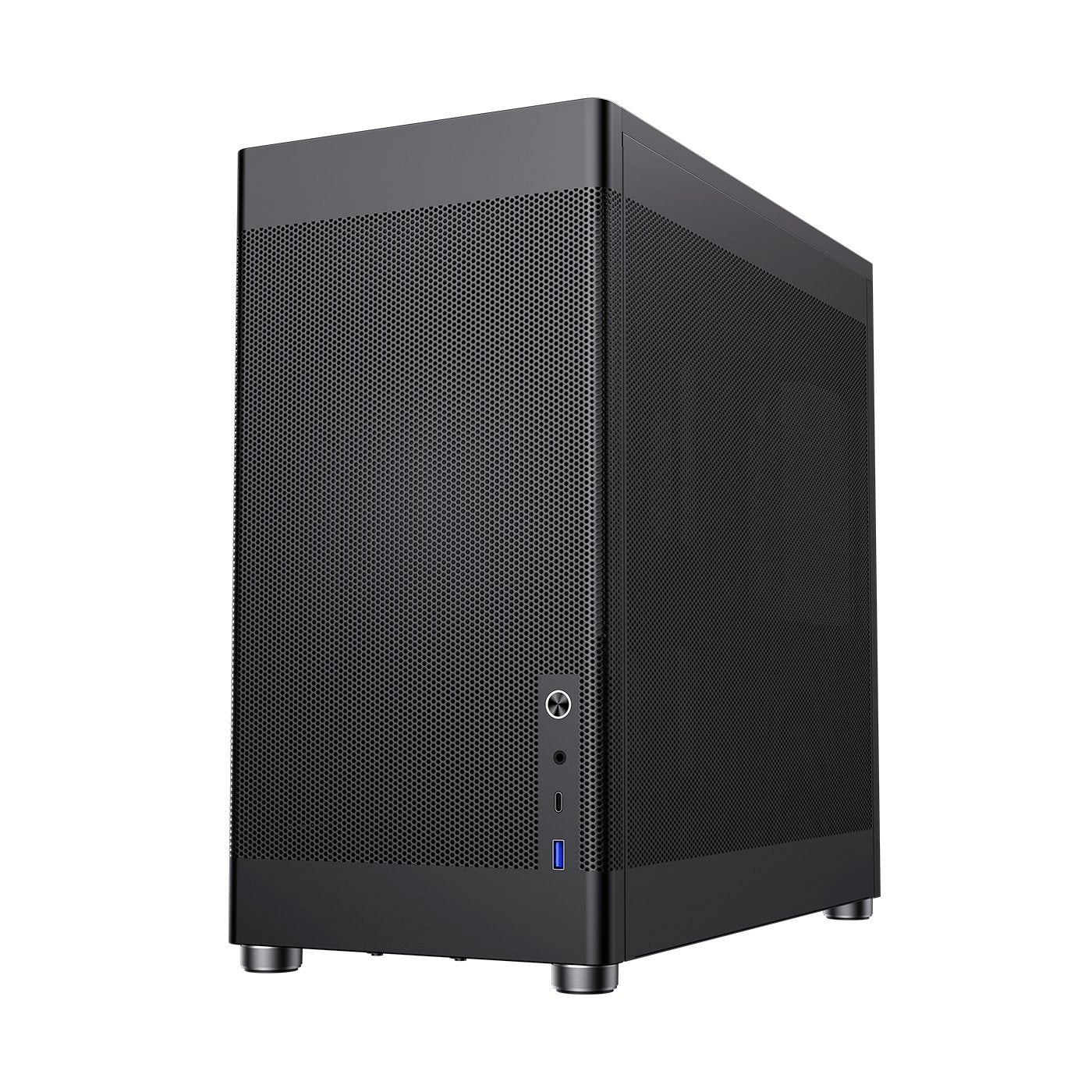Coolbox Caja Pc Atx Mp1 Mesh Negro Bahías Int.:3x 2.5″ + 1 X 3.5″ O 4 X 2.4″/ 1 X Usb 3.2 (Usb-A) + 1 X Usb-C 3.2, 1 Conector Jack 3.5 Mm