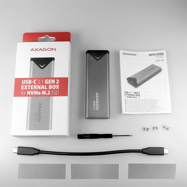 EAN 8595247904287 - Axagon EEM2-UG2 caja para disco duro externo Caja externa para unidad de estado sólido (SSD) Negro, Gris imagen 10