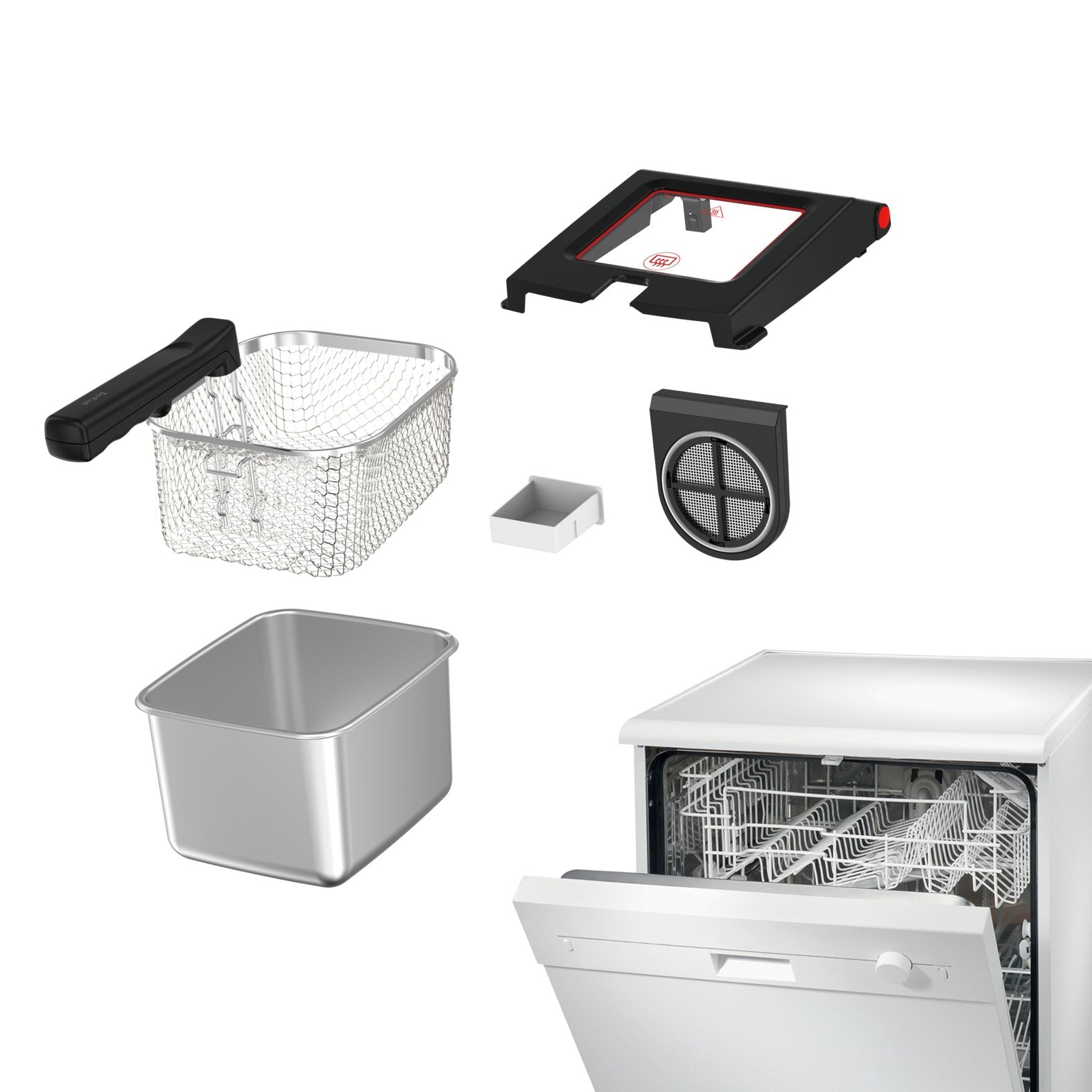 EAN 3016661173783 - Tefal Clear Duo FR600D Sencillo 0,65 L Independiente 2000 W Freidora Negro, Acero inoxidable imagen 11