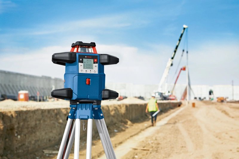 Láser Giratorio Inalámbrico Bosch Professional Grl 600 Chv Professional, 18 Voltios Azul, Sin Batería Ni Cargador, Línea Láser Roja, En L-Boxx 0601061f01