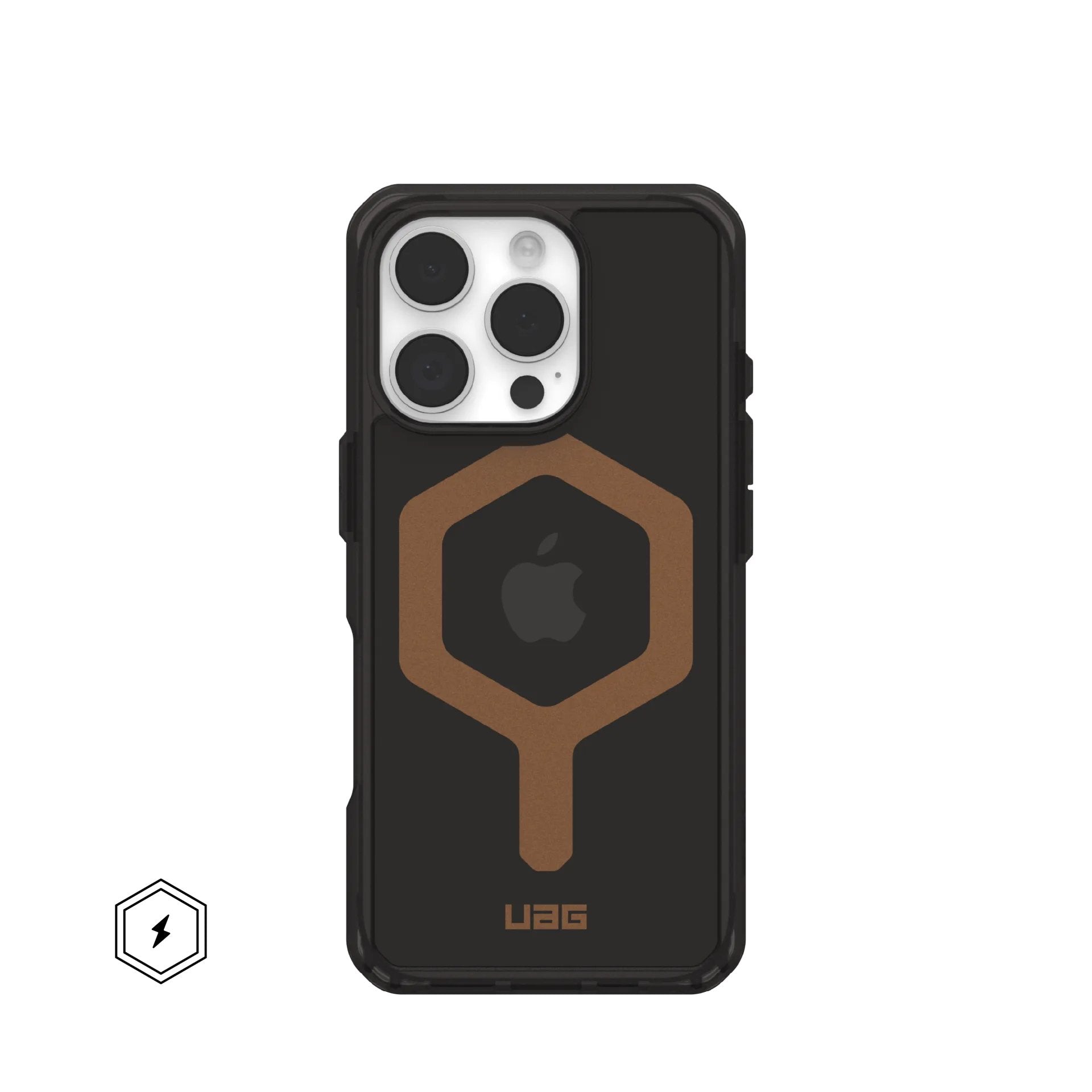 Funda Urban Armor Gear Plyo Para Phone 16 Pro(6.3") Negro, Bronce