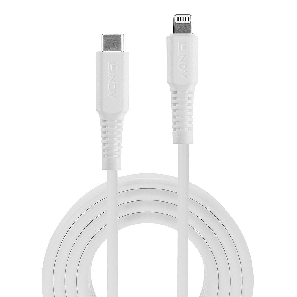 Lindy 31315 Cable De Conector Lightning 0,5 M Blanco
