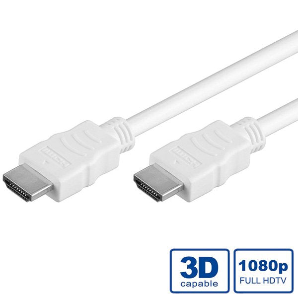 Value Hdmi High Speed Cable Mit Ethernet, Wei, 2 M