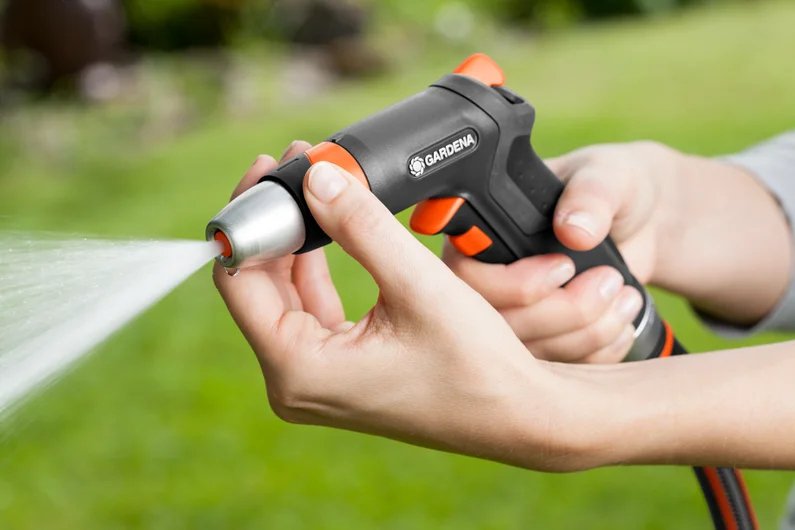 Gardena 18306-20 Pistola De Pulverización De Agua O Boquilla Juego De Boquillas Negro, Gris, Naranja, Plata