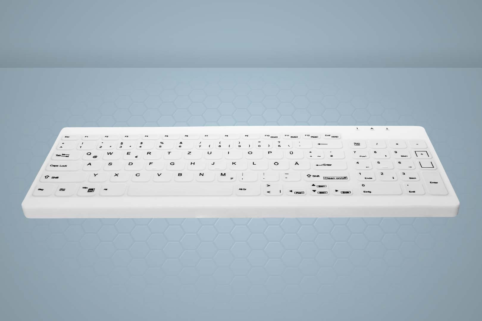 Cherry Aktive Key Hygiene Compact Ultraflat Keyboard With Nu