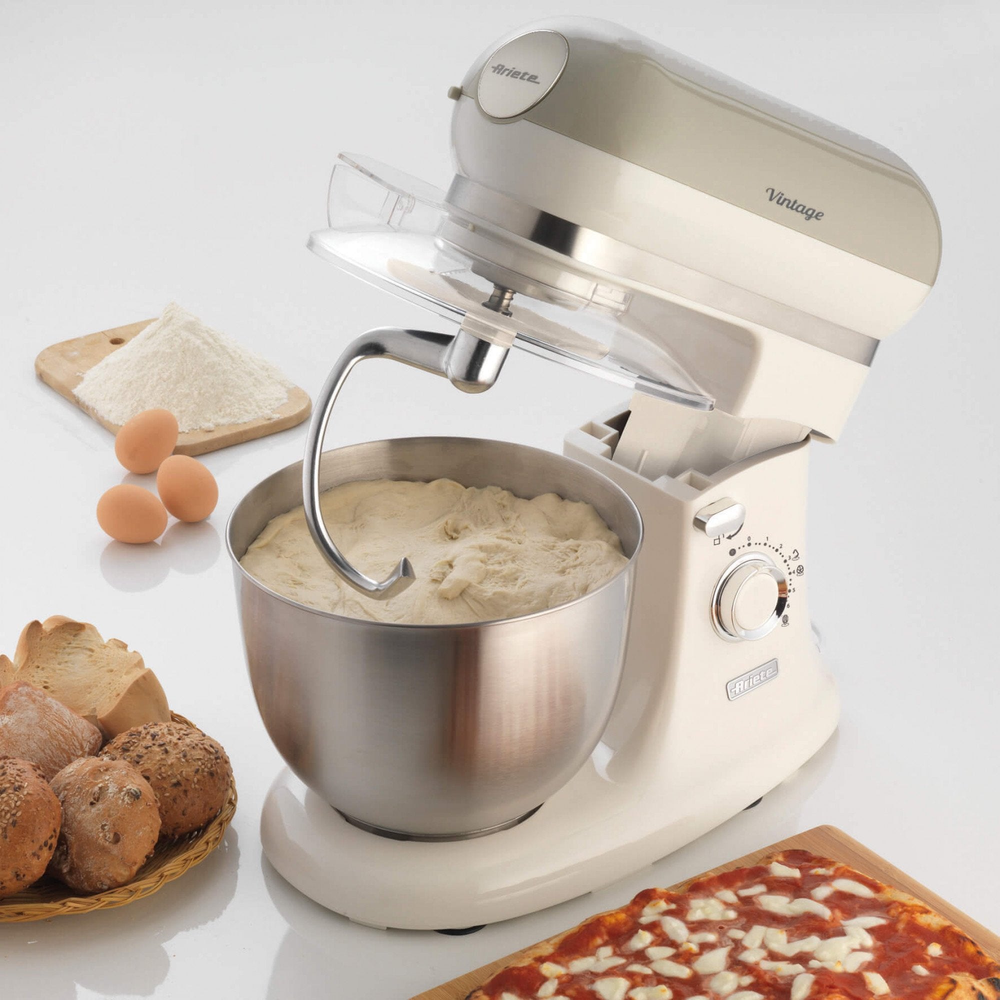 Ariete 1588 Robot De Cocina 5,5 L Beige, Blanco 2400 W