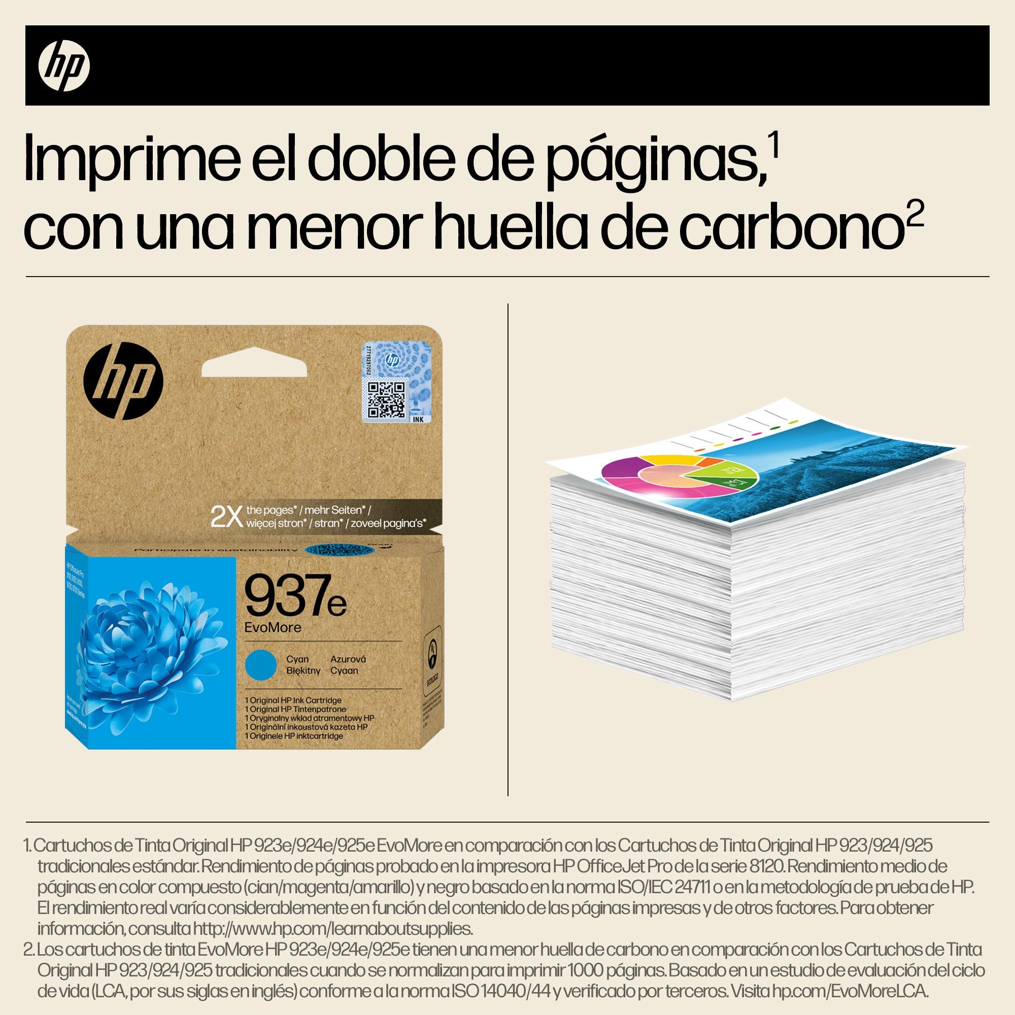 EAN 0196786147623 - HP 937e EvoMore Cyan Original Ink Cartridge cartucho de tinta 1 pieza(s) Alto rendimiento (XL) imagen 4