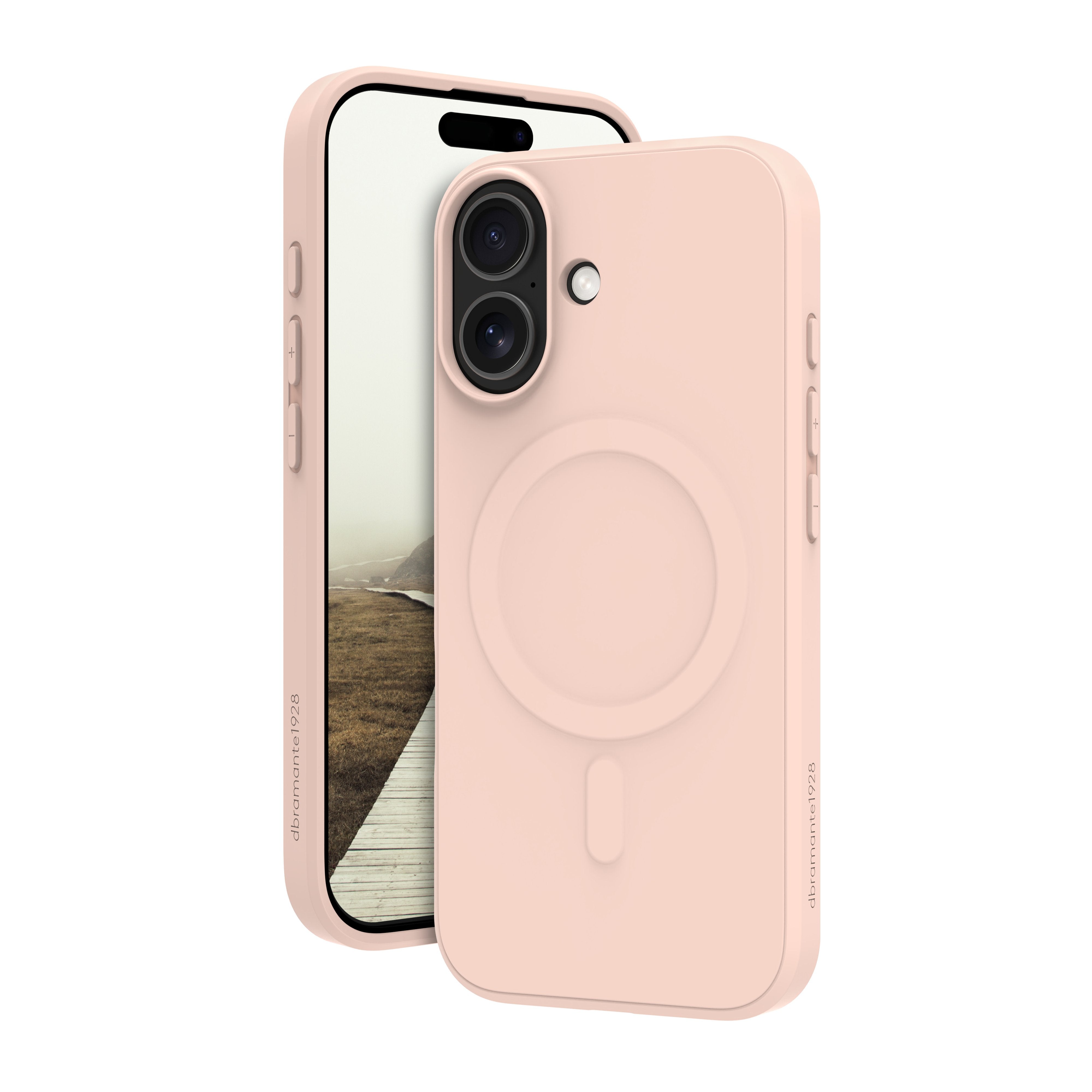 Dbramante1928 Greenland Pro Carcasa Trasera Para Teléfono Móvil Compatibilidad Con Magsafe Plástico Arena Rosa