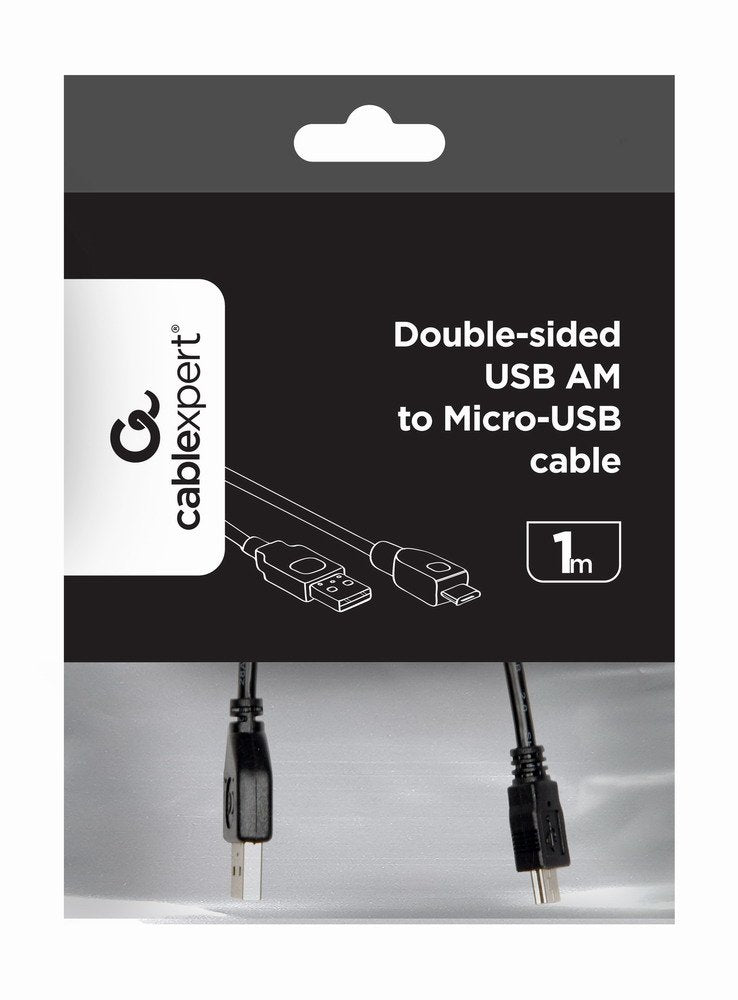 Gembird Cable Usb 2.0 Doble Cara A Micro Usb 1m Negroâ Cc-Musb2d-1m