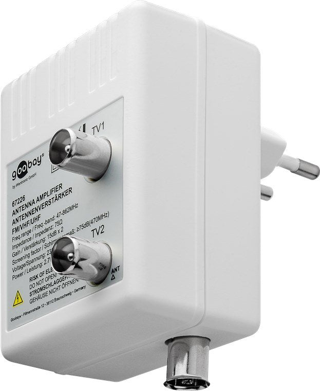 Goobay Tv Amp 2x10db Amplificador Señal De Tv