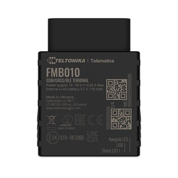Teltonika Fmb010 Obdii Plug And Play Tracker With Gnss, Gsm And Bluetooth Connectivity