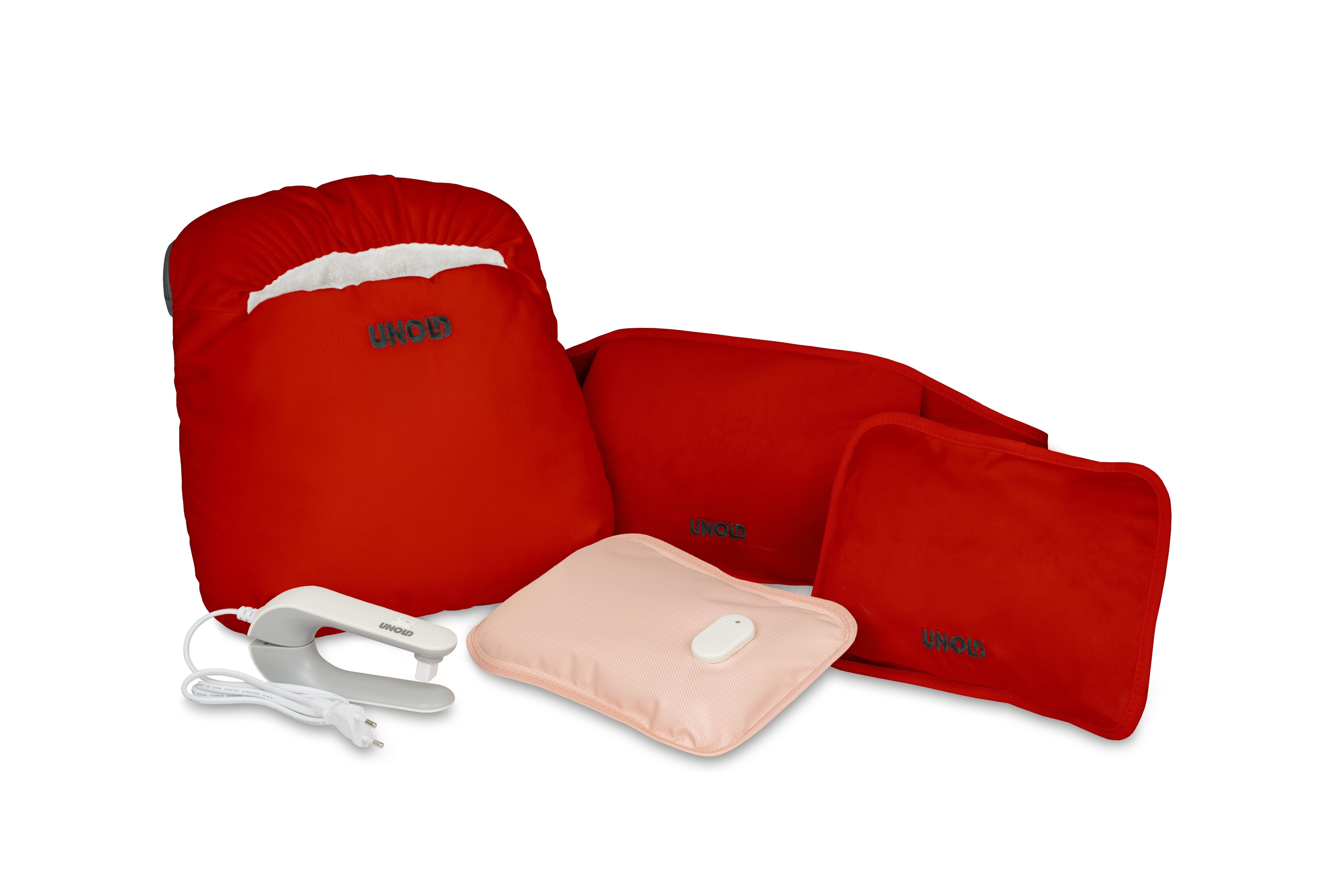Unold 86023 Wärmi Premium Set Elektrische Wärmflasche Rot