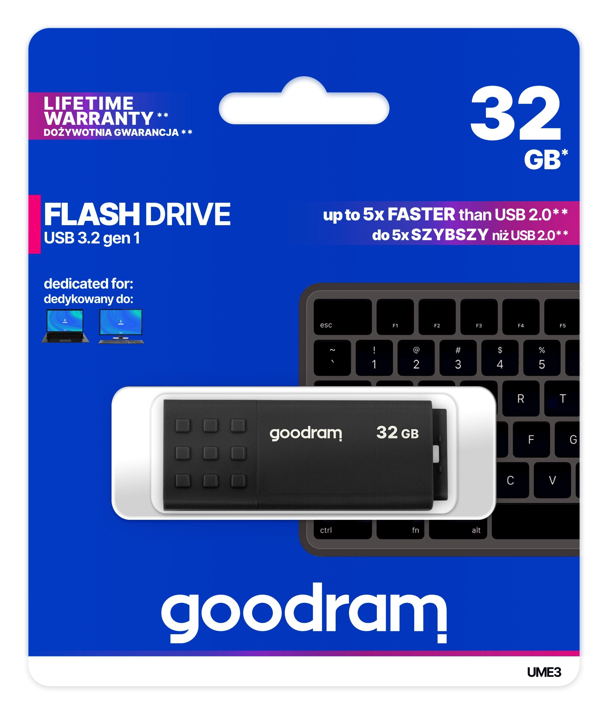 Pendrive Goodram Ume3 32gb Usb 3.0 Negro