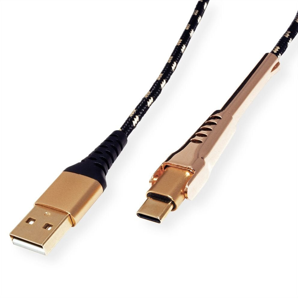Roline Gold Usb 2.0 Sync- & Ladecable, Usb-A Usb-C, Sttze, 1 M