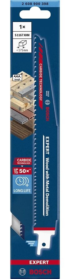 Hoja De Sierra De Sable Bosch Professional Expert S 1167 Xhm Longitud 225 Mm 2608900398