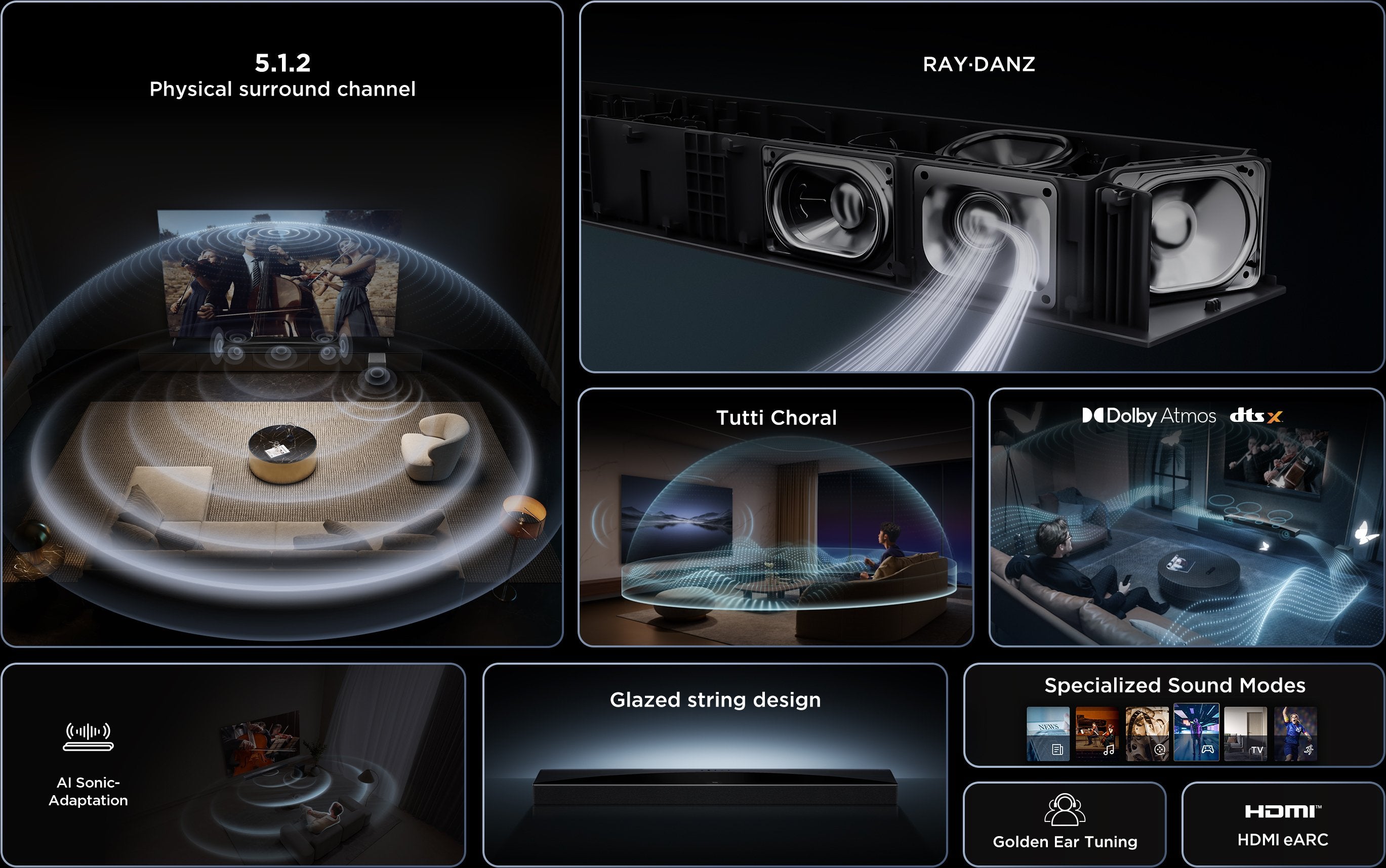 EAN 8720568106045 - TCL Q Q75H Titanio 5.1.2 canales 620 W imagen 2