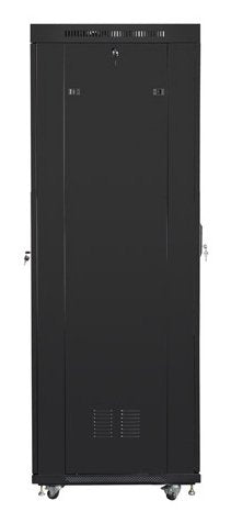 Lanberg Armario Independiente De 19 Pulgadas Gabinete 42u 800x800 Puerta De Vidrio Lcd Paquete Plano Negro