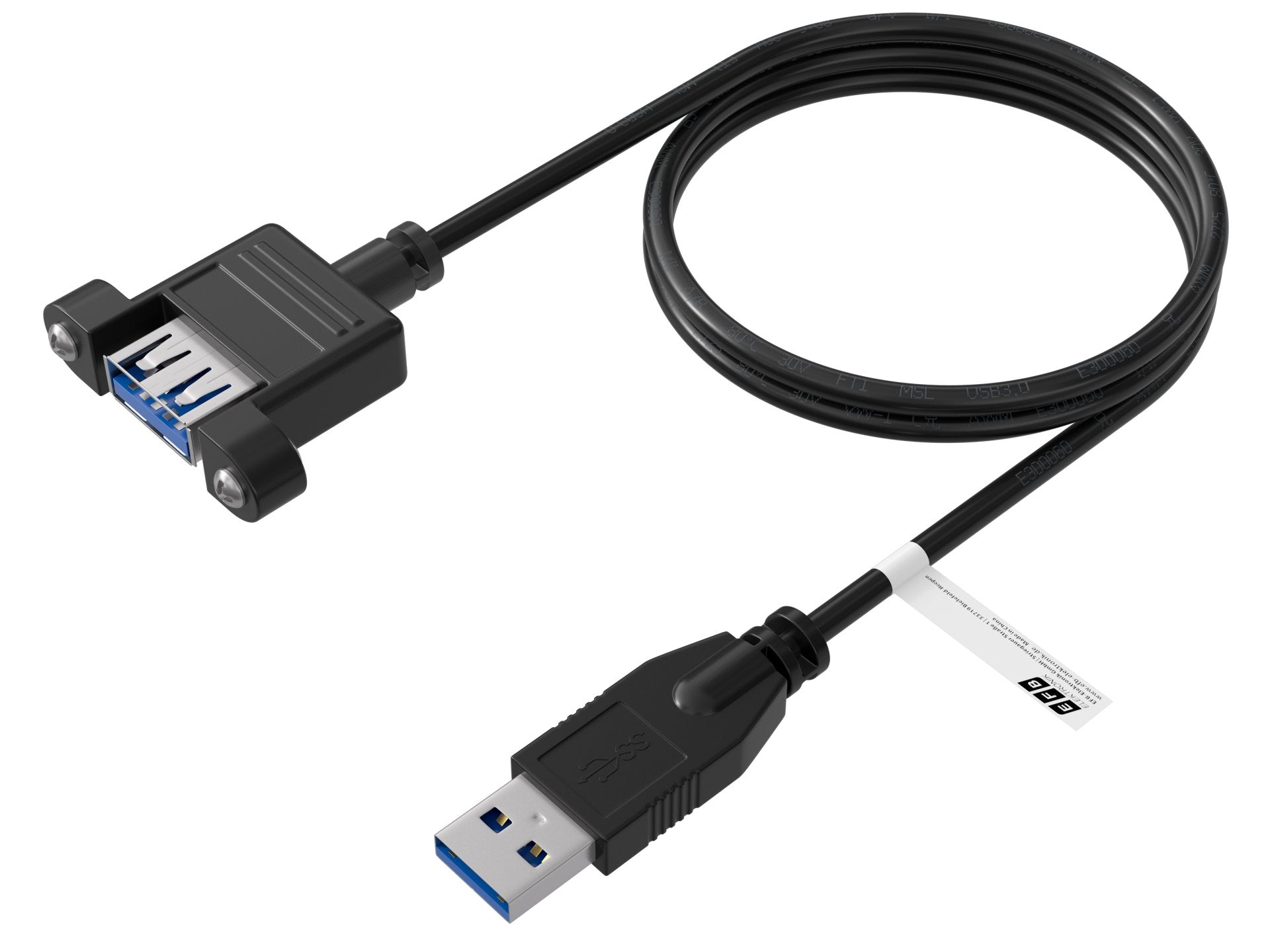 Efb Usb3.0 Verlängerung A-A,M.-Einbauhchse,0.5m,Sw,Class
