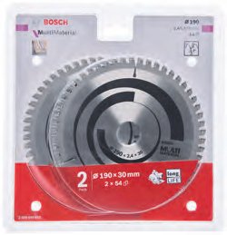 EAN 3165140989121 - Bosch 2 608 644 651 hoja de sierra circular 19 cm 2 pieza(s) imagen 1