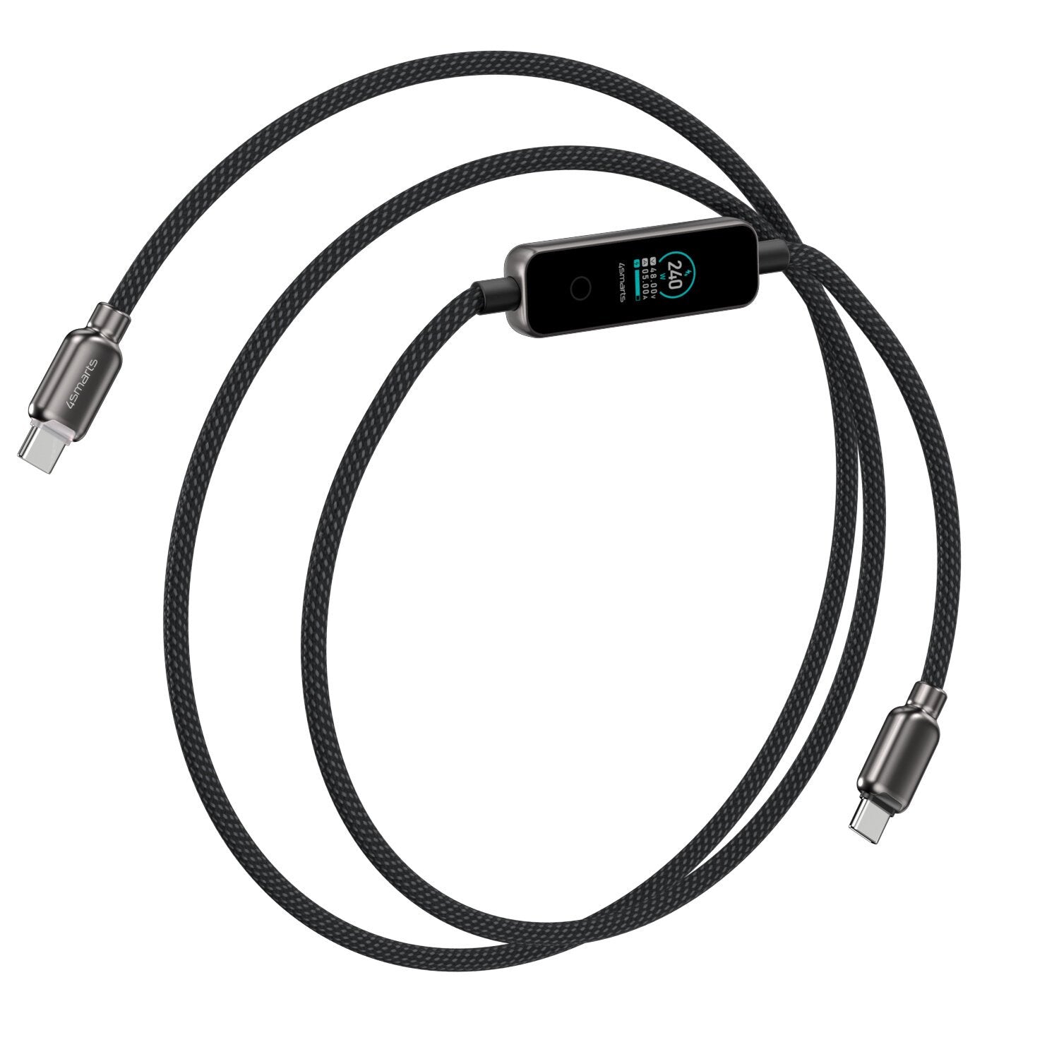 4smarts Usb-C Cable Screencord 240w 1,2m, Negro