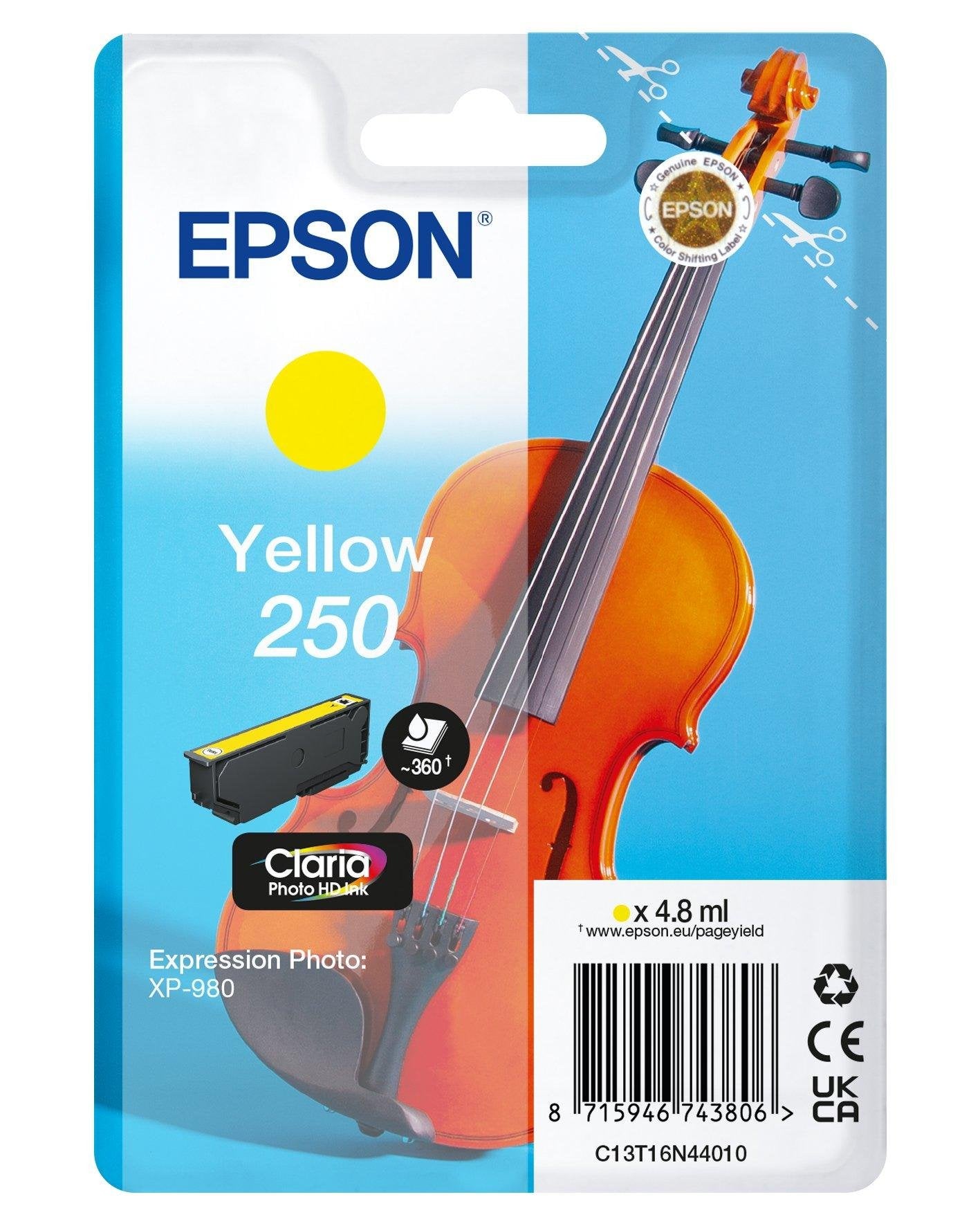 EAN 8715946743806 - Epson 250 Violin Claria Photo HD cartucho de tinta 1 pieza(s) Original Rendimiento estándar imagen 1