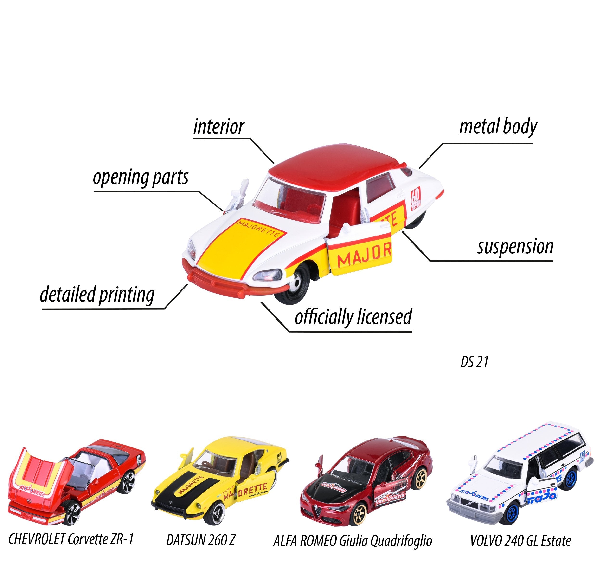 Majorette Anniversary Edition - Set De Regalo Con 5 Modelos De Coches Y Vehículo De Juguete