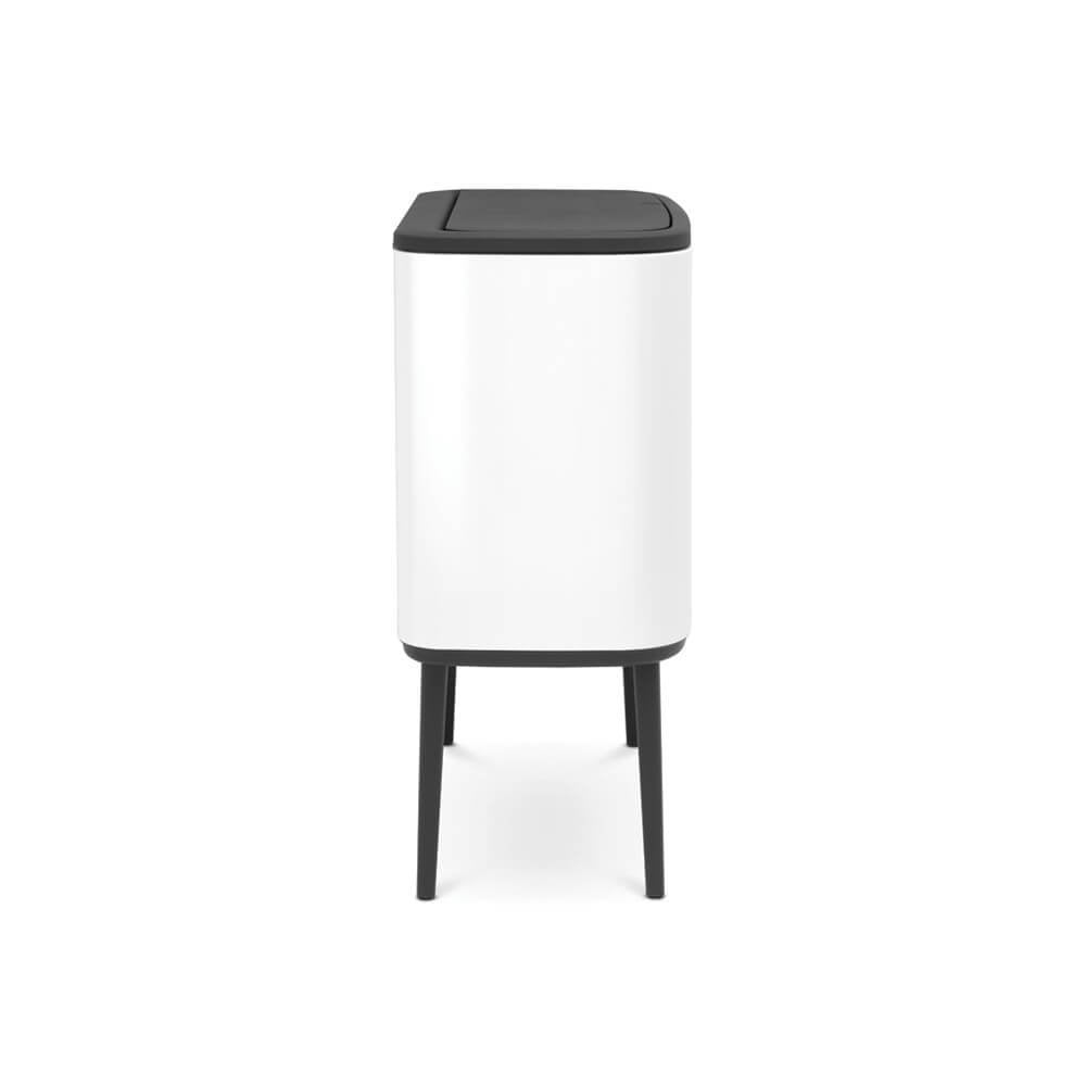 Brabantia 313523 Papelera 33 L Rectangular Acero Inoxidable Negro, Blanco