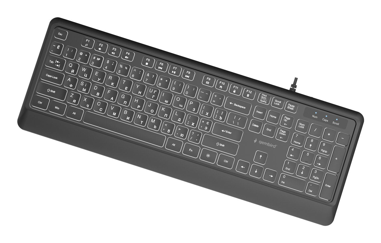 Keyboard Multimedia Usb Cyrill/Black Kb-Uml-04-Cyrl Gembird