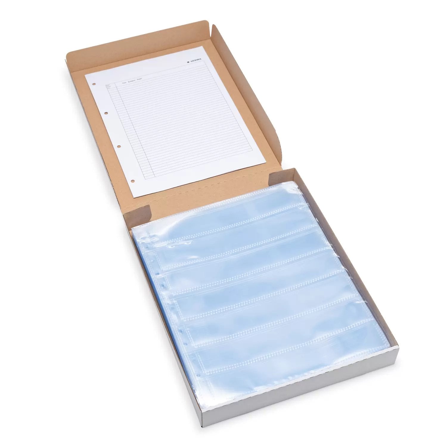 Herma Negative Pockets Pp Clear 100 Sheets/5-Strips 7767 Hojas