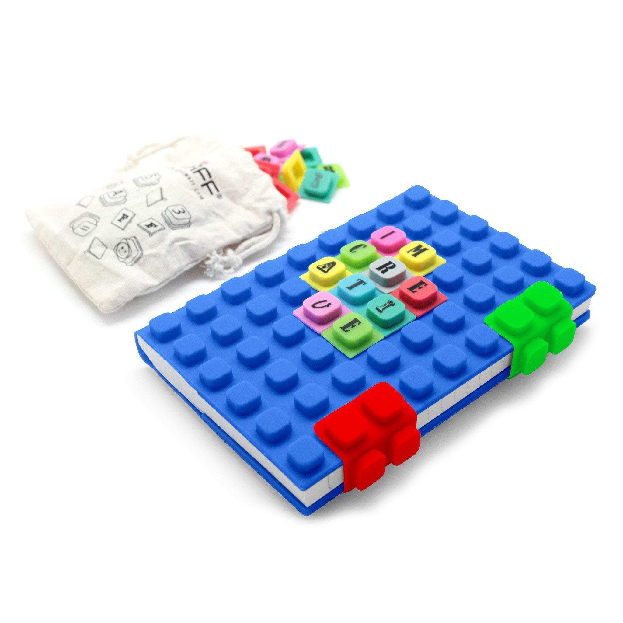 Combo M Azul/Blue Libreta Waff + Letras