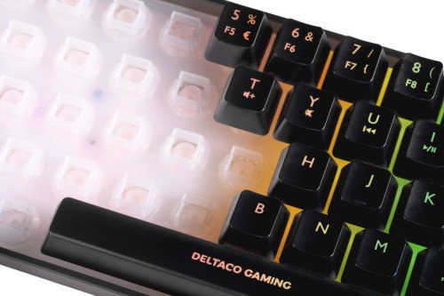 Deltaco Dk240 Mini 60% Gaming Tastatur Semi-Transparent