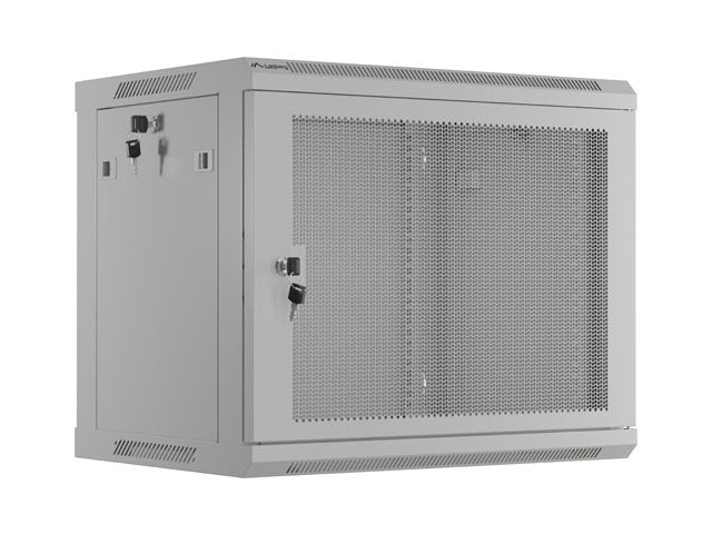 Lanberg Wall-Mount Rack 19" 9u 600x450 Perforated Grey Flat Pack