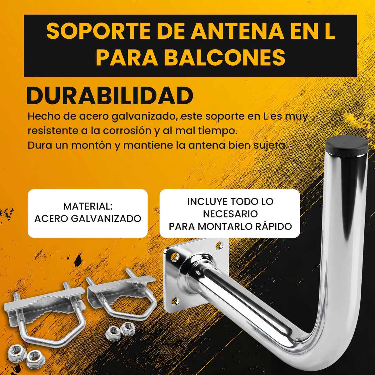 EAN 5902560366792 - Extralink L300 BALCONY HANDLE MOUNT WITH U-BOLTS M8 imagen 10