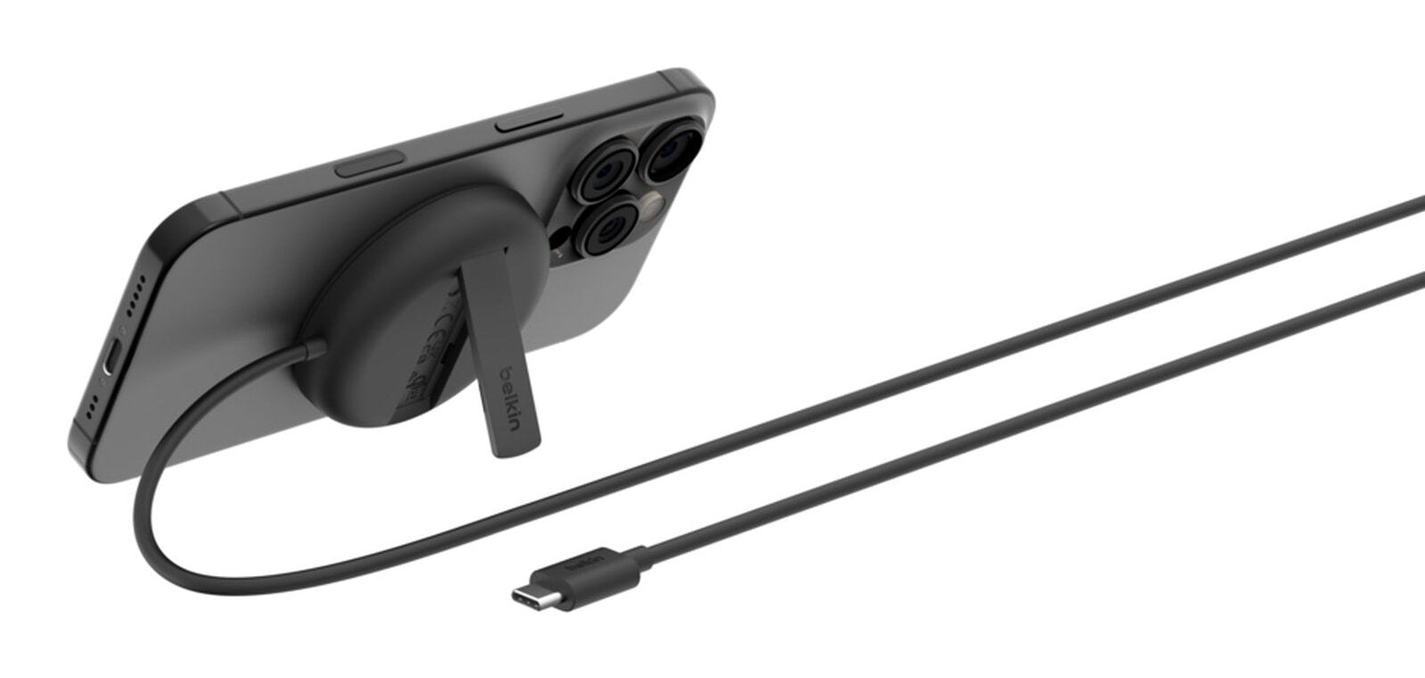 Belkin Boost Charge Pro Qi2 15w Kabell.Mag.Ladeg.Schw.Wia011hqbk