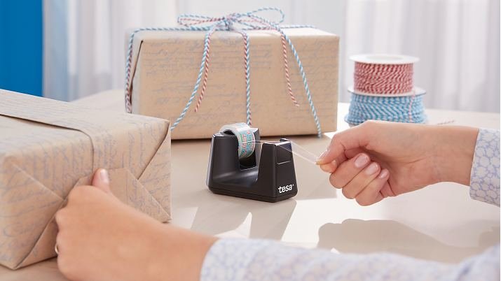 Tesa Easycut® Smart - Dispensador + 1 Rollo De Cinta 10m X 15 Mm - Negro