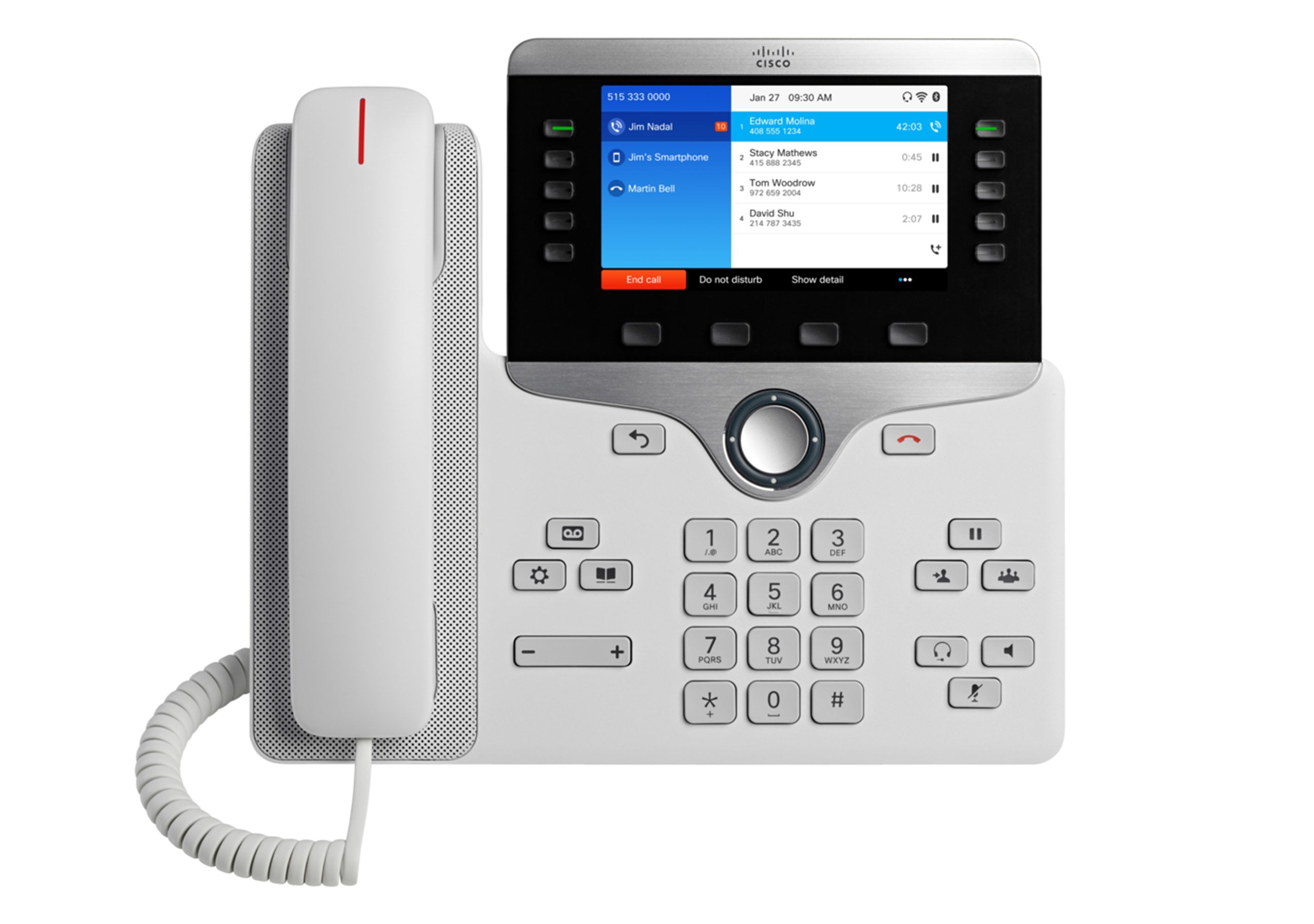 Cisco 8861 Teléfono Ip Negro, Plata Wifi