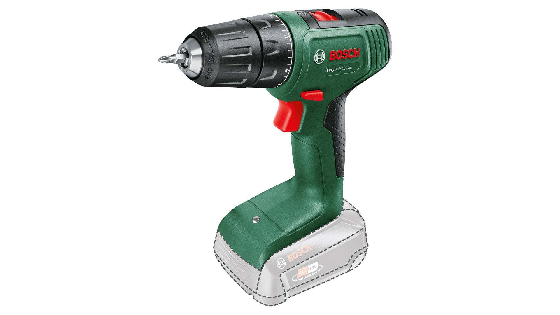 EAN 4053423230628 - Bosch EasyDrill 18V-40 1630 RPM Sin llave 1,3 kg Negro, Verde imagen 1