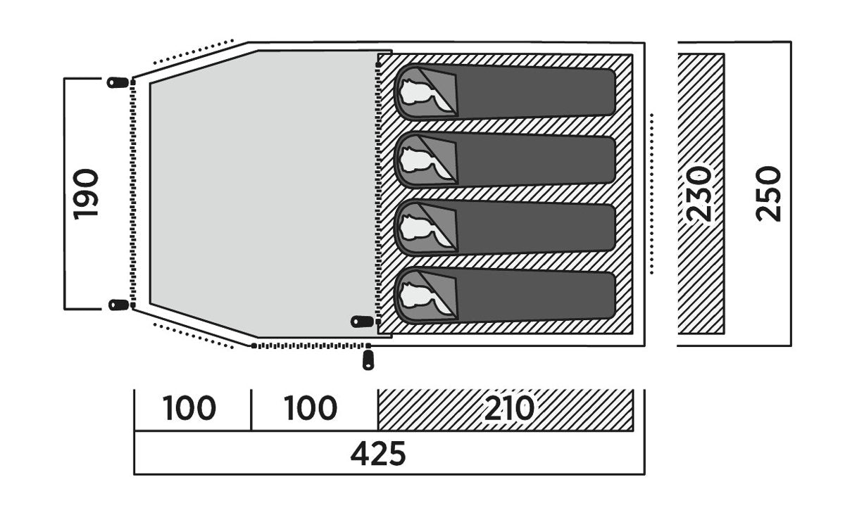 EAN 5709388144621 - Easy Camp Hemsedal 4 Verde Tienda tipo túnel imagen 6